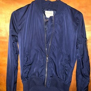 Navy Blue Bomber Jacket